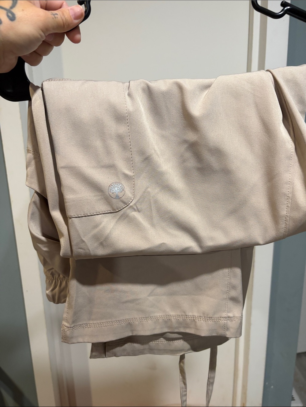 Woman’s Lightweight Beige Drawstring Pants